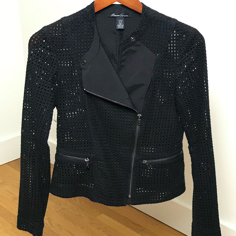 Kenneth Cole New York- Black Asymmetric Jacket